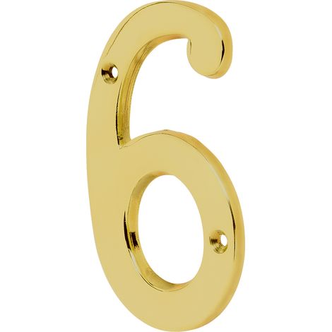 Número "6" de latón