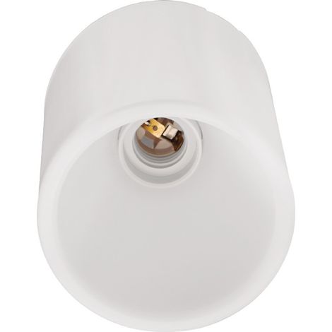 Portalámparas de superficie E27 Blanco con diseño moderno (1/5)