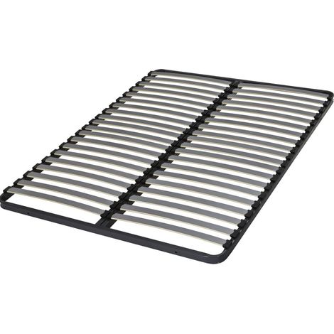 Ebac Literie – Sommier à lattes 160x200 Epsilon – 40 lattes en contreplaqué bouleau – Cadre métal traité anticorrosion – 2 places