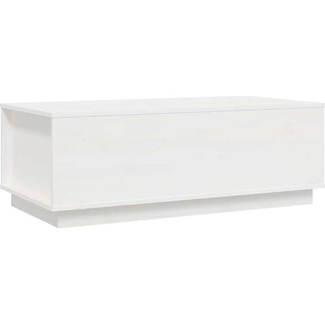 Maison Exclusive - Couchtisch Weiß 100x50x35 cm Massivholz Kiefer