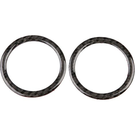 2 Pièces en Fiber de Carbone Climatisation Sortie Anneau Décoration Revêtement D'habillage pour Classe C W204 11-13, Offrez Un Look Haut de Gamme et Luxueux à Votre Véhicule, (1/5)
