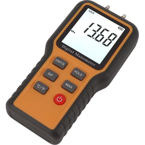 Manomètre numérique digital haute précision testeur pression différentielle double port HVAC gaz compteur air (1/5)