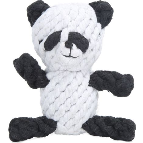 Kauspielzeug für Hunde und Pandas, aus handgewebtem Baumwollseil, in Form eines Comic-Tieres (1/5)