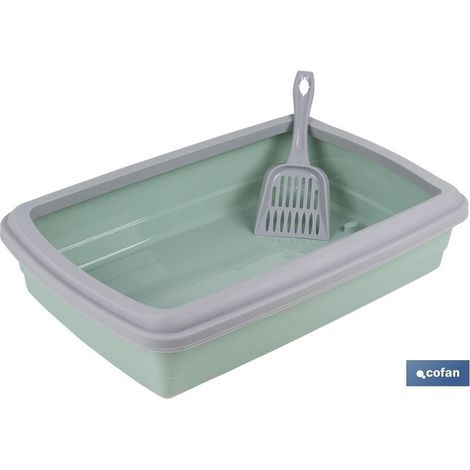 Pack de 6 litières pour chats couleur vert d'eau 47 x 31 x 11 cm