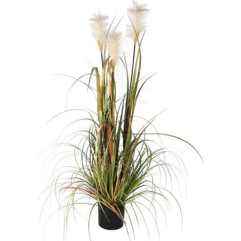 Mica Kunstpflanze Federgras Foxtail im Topf grün, 120 x 45 cm Kunstpflanzen