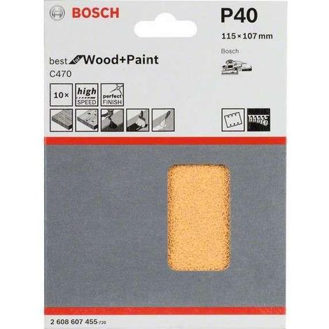 Bosch C470 fogli abrasivi per levigatura legno e vernice