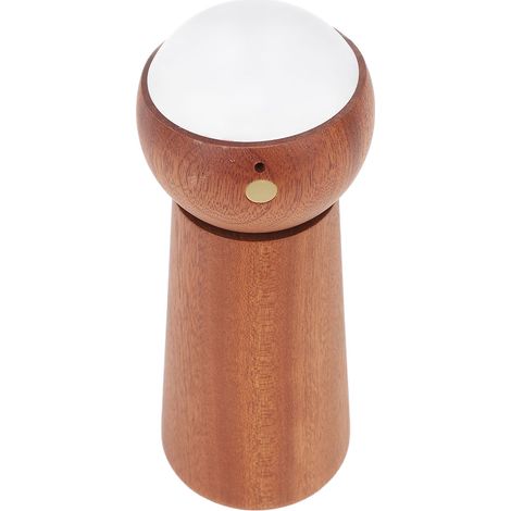 Veilleuse en bois avec commande vocale intelligente, lampe de table, chargeur USB et diffuseur de lumière pour chambre, dortoir ou bureau. (1/5)