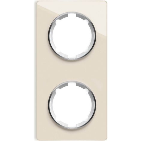 Plaque de finition OneKeyElectro Garda, vertical, 2 postes, beige (1/4)