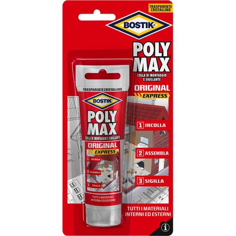 BOSTIK POLYMAX ORIGINAL  75 G CRISTAL BLISTER Q.TA 12