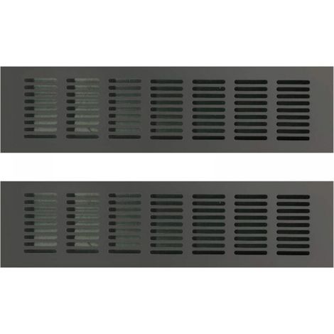 Grilles d'aération rectangulaires pour une ventilation idéale Grilles d'aération rectangulaires 80 x 400mm 2PCS