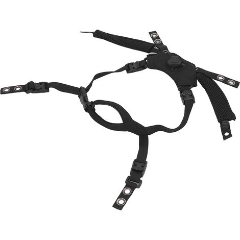 Sangle de mentonnière réglable à molette pour casque militaire MICH ACH, système de suspension ajustable - Noir (1/5)