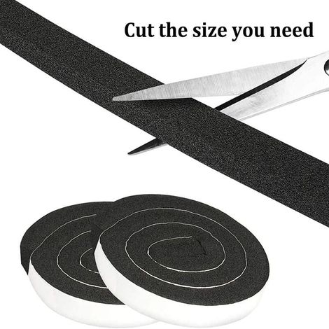 Foam Window Seal Strip Soundproof Door Seal Strip Windproof Dustproof Adhesive Tape Door Seal Strip 2pcs (Black, 30mmx2mx10mm) MUMU (1/4)