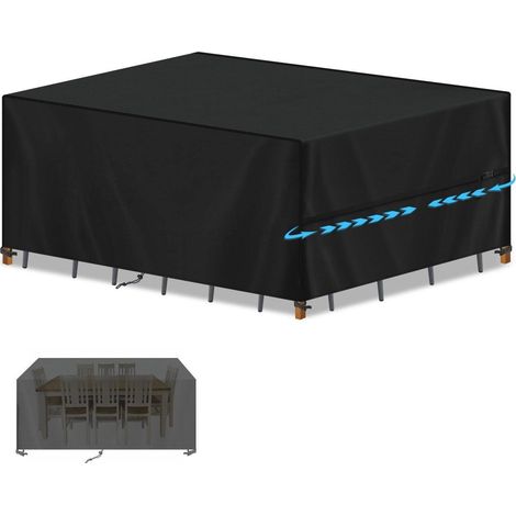 Gartenmöbel Abdeckhaube 220x130x85cm, wasserdicht, 420D Oxford, winddicht (1/5)