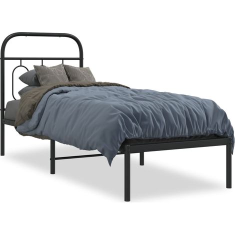 Maison Exclusive - Giroletto con Testiera in Metallo Nero 75x190 cm (1/5)