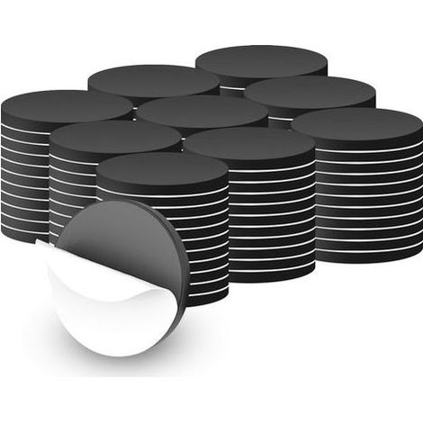 Packung mit 100 runden, selbstklebenden Magneten (20 mm) – Starke Haftung auf Holz, Metall und Kunststoff – Zum Anbringen von Fotos und Dokumenten (1/4)