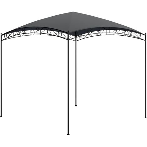 Tonnelle de jardin Tonnelle Barnum Belvédère 3x3x2,65 m Anthracite 180 g/m² 44306 (1/5)