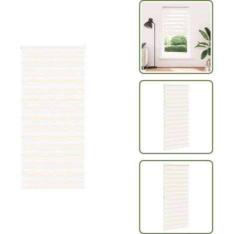 Zebrarollo Marmorbeige 115x200cm Stoffbreite 110,9 cm Polyester - Zebra-Jalousie - Zebra-Jalousien - Zebra-Rollo - Doppelrollo (1/5)