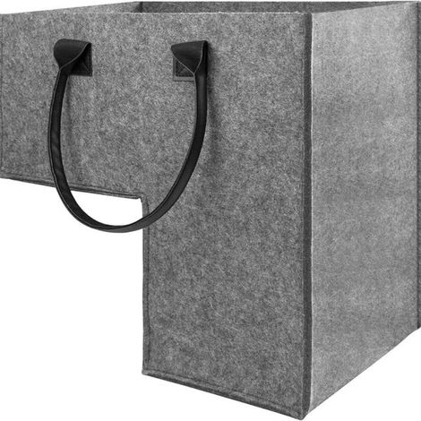Panier de rangement pour escalier - 42 x 42 x 25 cm - Gris - Panier organisateur d'escalier - Panier de rangement multifonctionnel pour escalier (1/5)