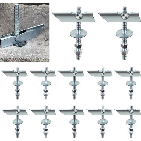Pack of 12 M8x100 Toggle Dowels Plaster Anchors for Carbon Steel Heavy Objects Ceiling Mount (1/5)