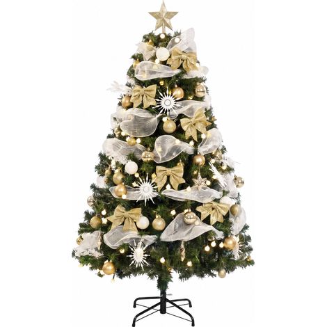 HOMCOM Albero di Natale 180cm con 200 Luci LED Bianco Caldo e 8 Modalità (1/3)