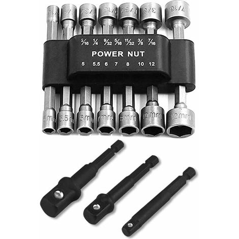 1 kit complet d'embouts de vissage et de tournevis, rallonges hexagonales, adaptateurs à impact, pour perceuses filaires ou sans fil (1/5)