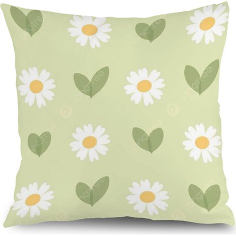 Taie d'oreiller floral printemps été, décoration salon chambre,45×45cm (1/5)
