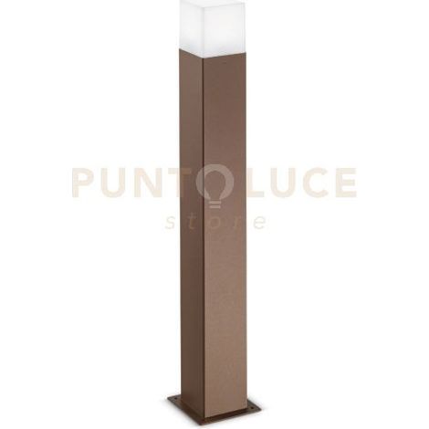GES422- PALETTO ALLUMINIO 1 LUCE ATTACCO E27 COLORE RUGGINE H.70CM