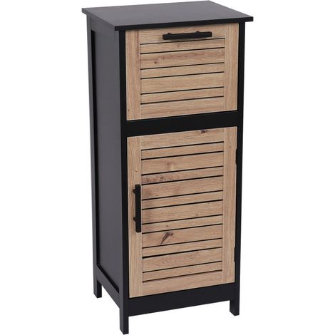 Tendance – Meuble bas de salle de bain 1 tiroir 1 porte – Dimensions L. 36,5 x l. 30 x H. 83 cm – Panneaux MDF – Étagère intérieure pour rangement optimal (1/4)