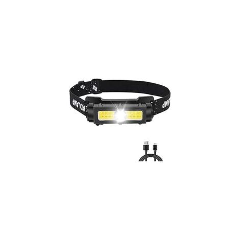 Leistungsstarke 1000-Lumen-Stirnlampe, wiederaufladbar, LED, rotes und weißes Licht, abnehmbarer Magnet, 7 Leuchtmodi, ideal zum Laufen, Campen und Angeln – Crezuo
