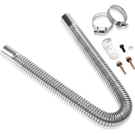 SWANEW Tubo di scarico da 60cm morsetti per tubi di scarico in acciaio inox tubo di scarico del riscaldatore di parcheggio diesel (1/5)