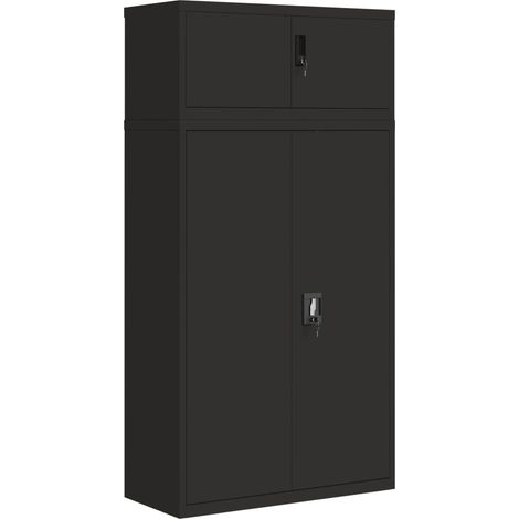 Maison Exclusive - Armadio Classificatore Nero 90x40x180 cm in Acciaio