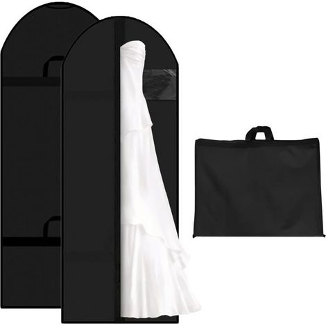 Housses De Vêtements 60x180cm Premium Housse Vêtements à Suspendre,Housse Robe De Mariée, Pliable Housse Robe de Mariée (1/4)