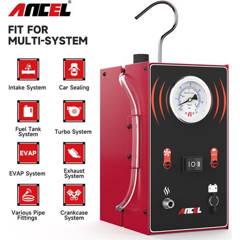 Détecteur de Fuite à Fumée ANCEL S200 Multi-Système Automobile – Diagnostic Fuites EVAP, Admission, Turbo, Réservoir Carburant, Échappement, Carter Moteur, Manomètre Précis (1/5)
