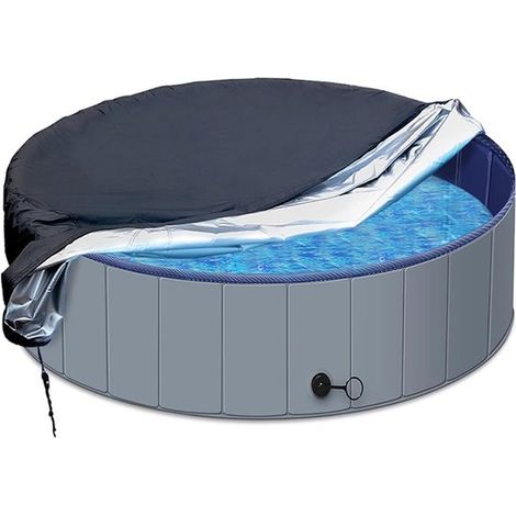 Telo di copertura rotondo per piccole piscine, per piscine gonfiabili/con struttura di piccole dimensioni. Adatto anche per piscine per bambini, vasche idromassaggio e serbatoi d'acqua. Impermeabile e (1/5)