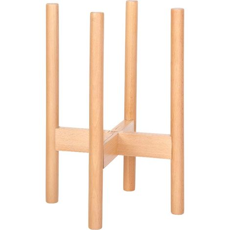 Verstellbarer Pflanzen- und Blumenständer aus Holz (1/3)