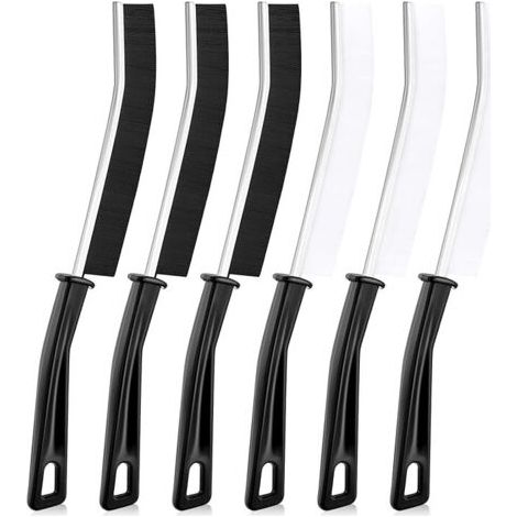 Lot de 6 Crevice Cleaning Brush Multifunction Shower Cleaning Brush Grout Brush with Handle Cleaning Brush for Bathroom Kitchen Floor Grout (1/5)