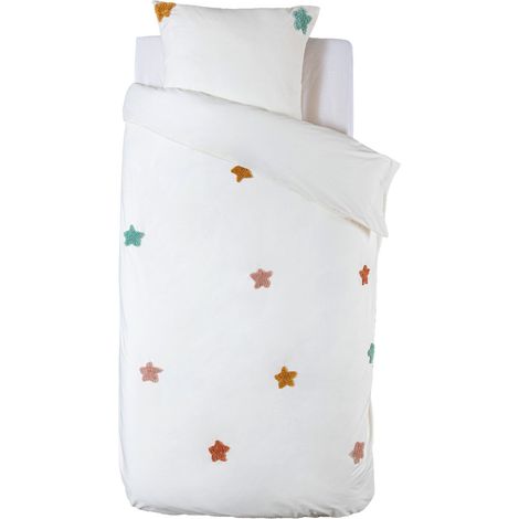 Parure de lit enfant 100% coton tufté ETOILES (1/5)