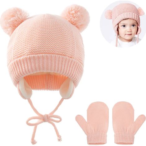 Cappello caldo di Natale per bambini e bambine, rosa (1/5)