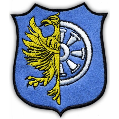 Aufnäher mit dem Stadtwappen von Krapkowic – selbstklebende Rückseite – gestickter Aufnäher/Abzeichen/Emblem