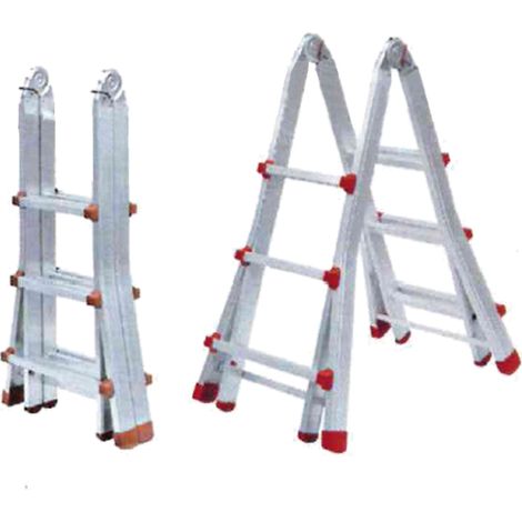 Échelle télescopique articulée en aluminium 4x3 marches