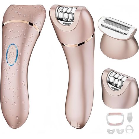 Épilateur féminin, kit d'épilation 2 en 1 pour femmes, comprenant un épilateur et un rasoir, adapté au visage, au corps et aux membres.-AquaForge (1/5)