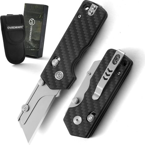 Couteau pliant avec manche G10, ouverture une main et pochette ceinture