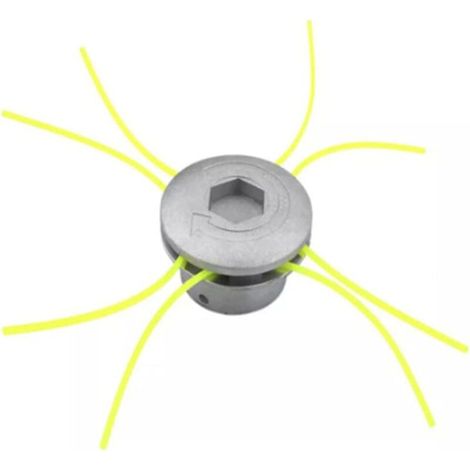 Tete Debroussailleuse Universelle, Tete Debroussailleuse 4 Fils, Aluminium Tete Fil Débroussailleuse Accessoire de Débroussailleuse pour Tondeuse à Gazon, 72 x 44.5 mm.. (1/5)