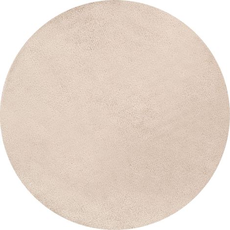 Shaggy Rug DEMRE Light Beige ø 140 cm