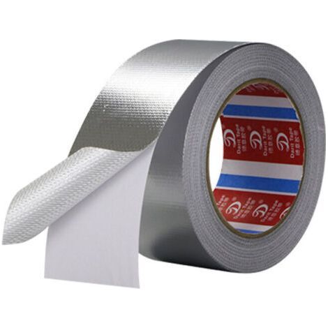 Ruban de Scellement Résistant,45 mm x 25 m Ruban Adhésif en Aluminium Renforcé,Ruban Adhésif en Aluminium,Haute Températures,pourVentilations,Climatisations,Conduits,Réparation,(Argent) (1/5)