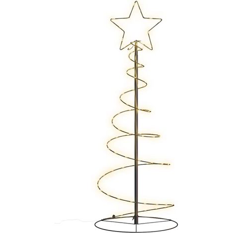Albero di Natale Albero natalizio Albero festivo a LED 80 LED Bianco Caldo 120 cm (1/5)