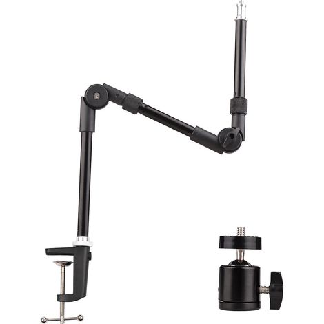 Andoer ST-01 Flexible, klappbare Metall-Tischhalterung mit 1/4-Zoll-Schraube und 3-Zoll-Adapter-Kugelgelenk