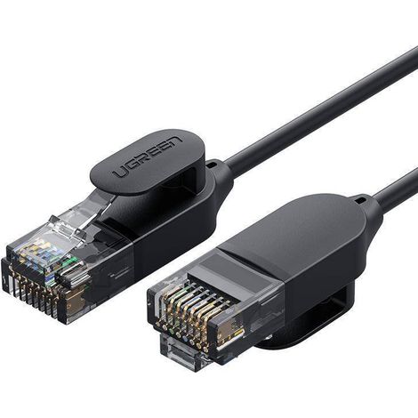 UGREEN NW122 Ethernet RJ45 Netzwerkkabel, Cat.6A, UTP, 0,5 m (Schwarz)