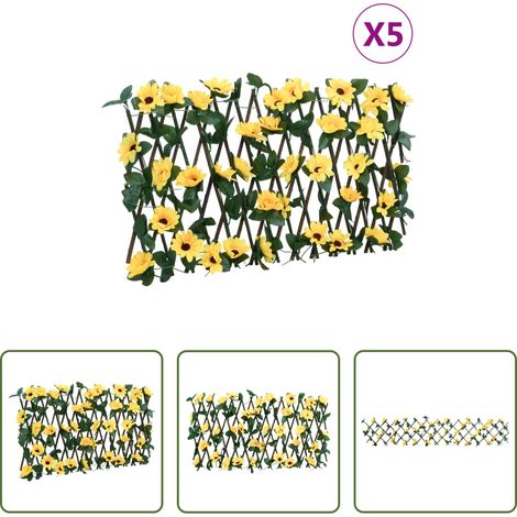 vidaXL Sichtschutz -  Rankgitter mit Künstlichem Efeu 5 Stk. Erweiterbar 180x20 cm (1/5)