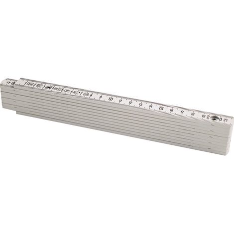Metrica DOPPIOMETRO IN FIBRA DI VETRO BIANCO lunghezza mt.2 12.00 pz